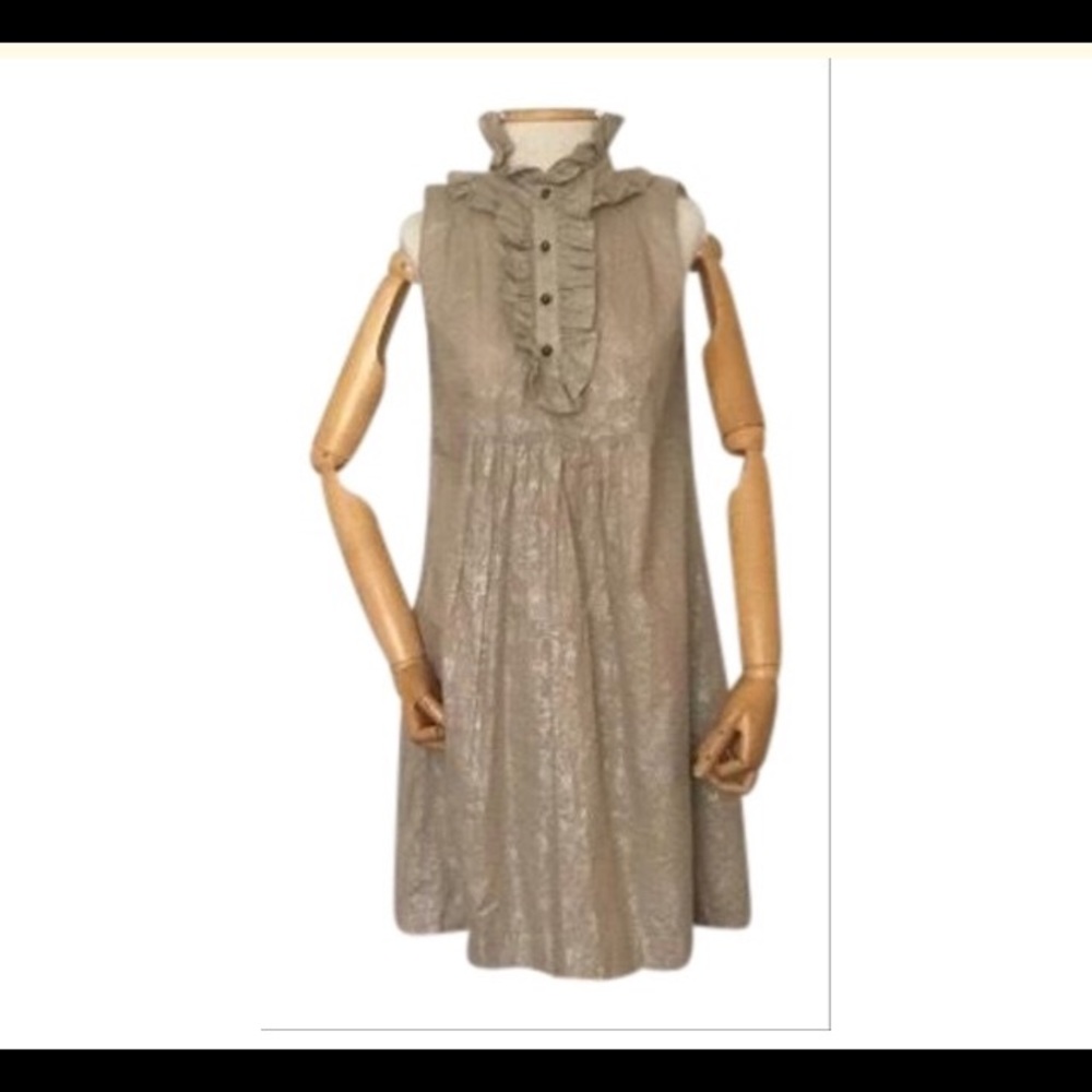 ABS Dress with ruffled collar